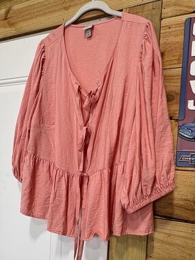 Peplum Bow Blouse